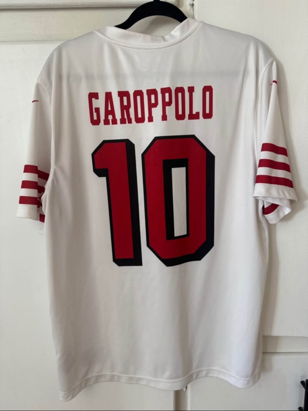 Garoppolo #10 White & Red Football Jersey